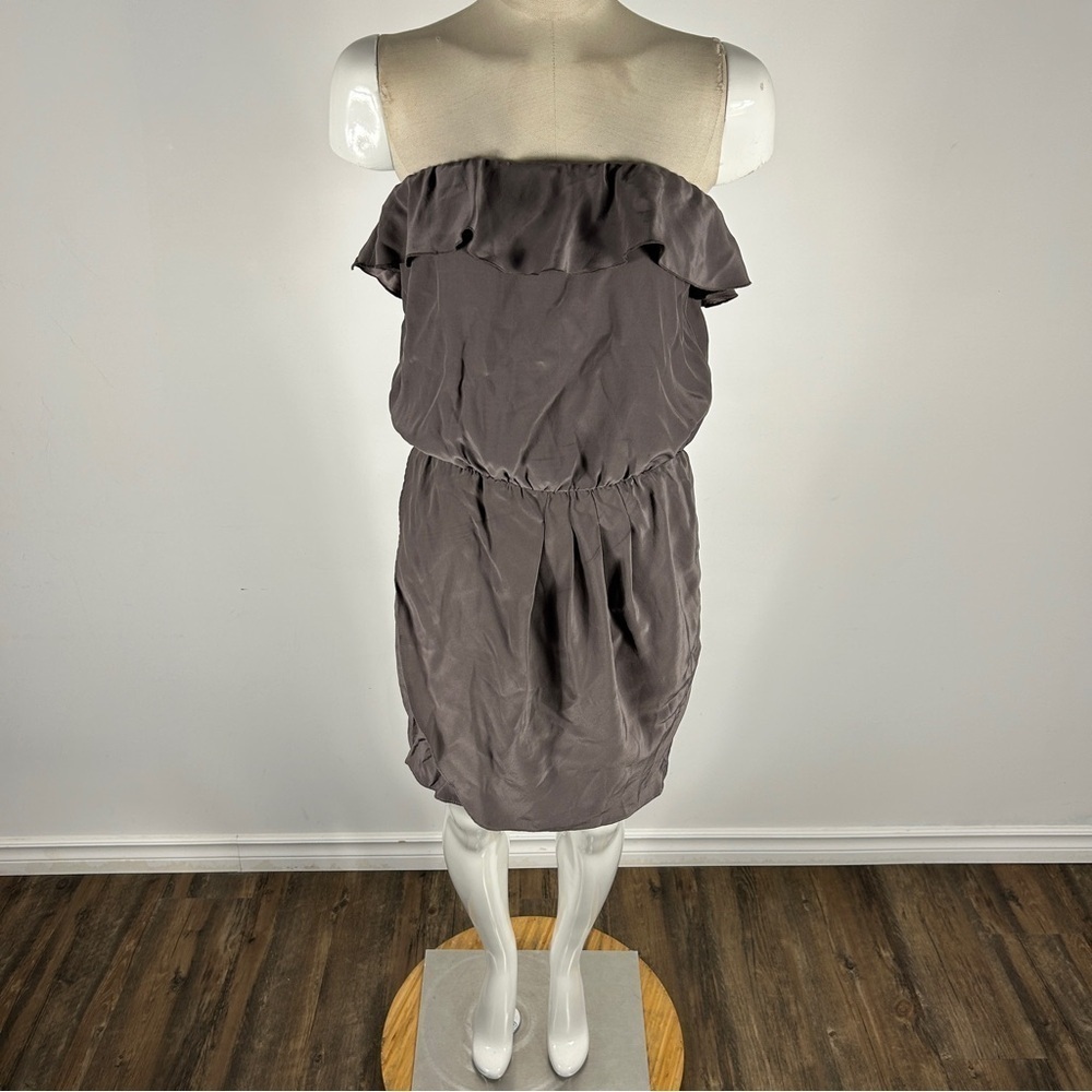 β€οΈ Amanda Uprichard Strapless Charcoal Dress